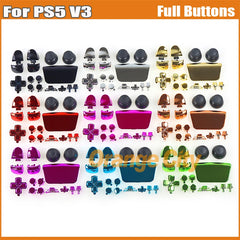 1Set Gamepad Full Set Buttons for PS5 3.0 V3.0 Electroplated Button Kit | Game Controller Accessorie