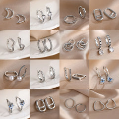 2026 New 925 Silver Butterfly Shining Zircon Heart shaped Earrings Suitable for European Women's Exq