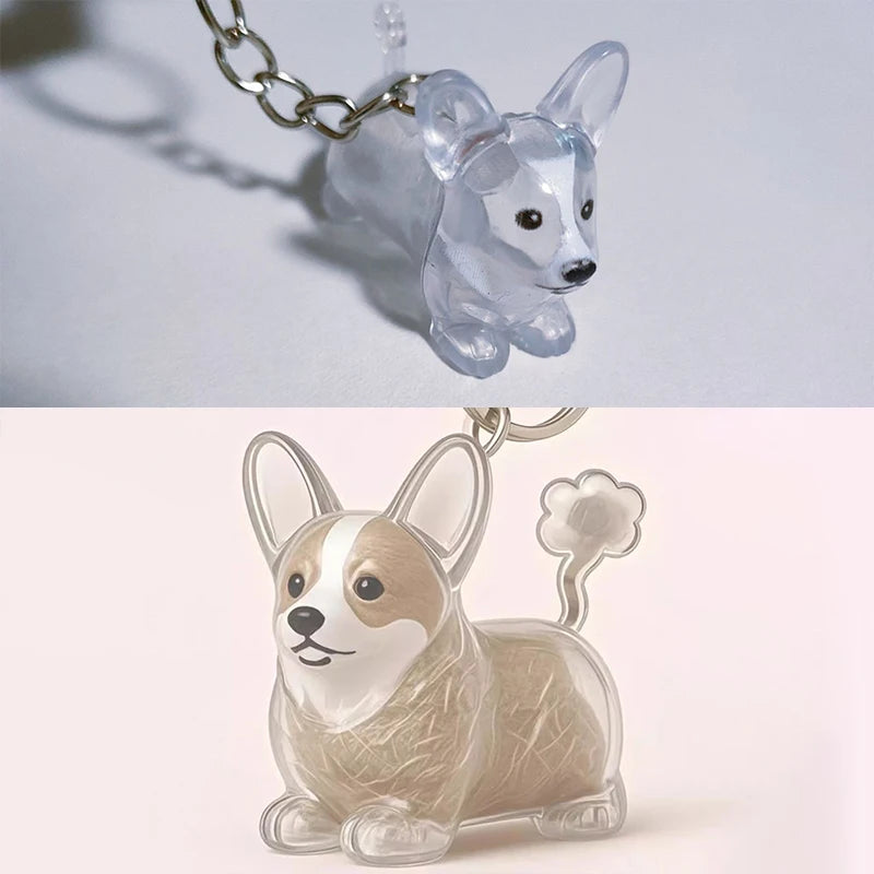 New Clear Puppy Hair Memorial Keepsake Capsule Pet's Dog Fur Container DIY Pendant additional angle
