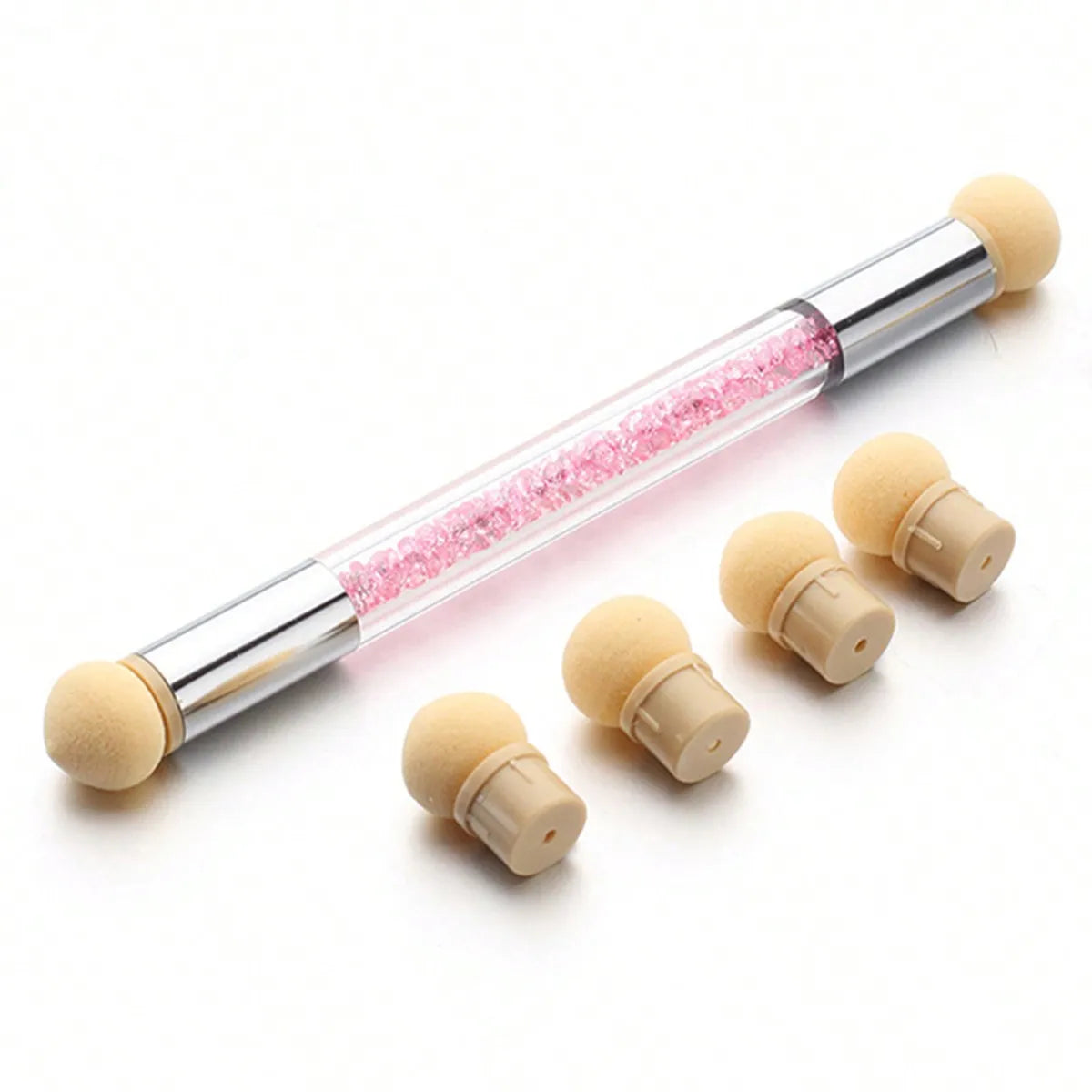 Double-ended Gradient Shading Pen Dotting Brush Head Sponge Rhinestone Handle Nail Ar lifestyle view