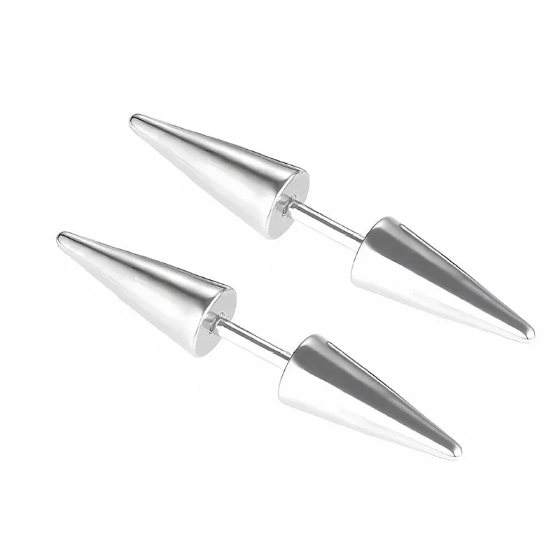 2PCs Classic Fashion Punk Rock Rivet Spike Tip Cone 316L Stainless Steel Women Men ea lifestyle view