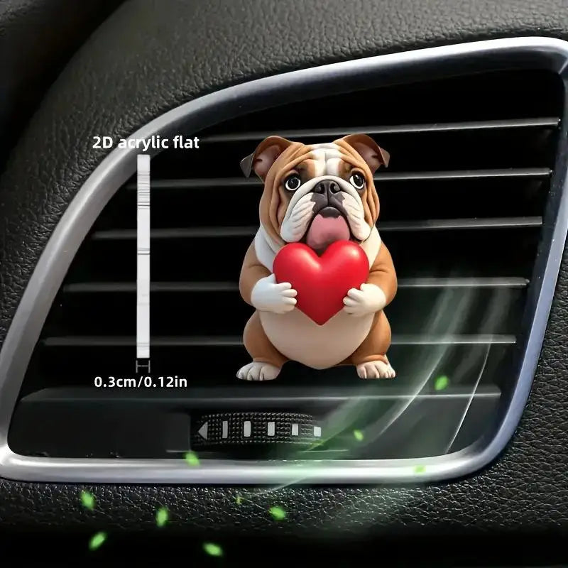 Acrylic Car Vent Clip Aromatherapy Air Freshener Holder 2D Decorative Air Condition additional angle