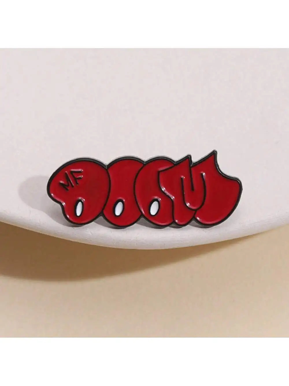 "Doom"" Graffiti Enamel Brooch Pin - Trendy Accessory for Clothes, Bags & Hats - Durable & Stylish Unisex Gift"