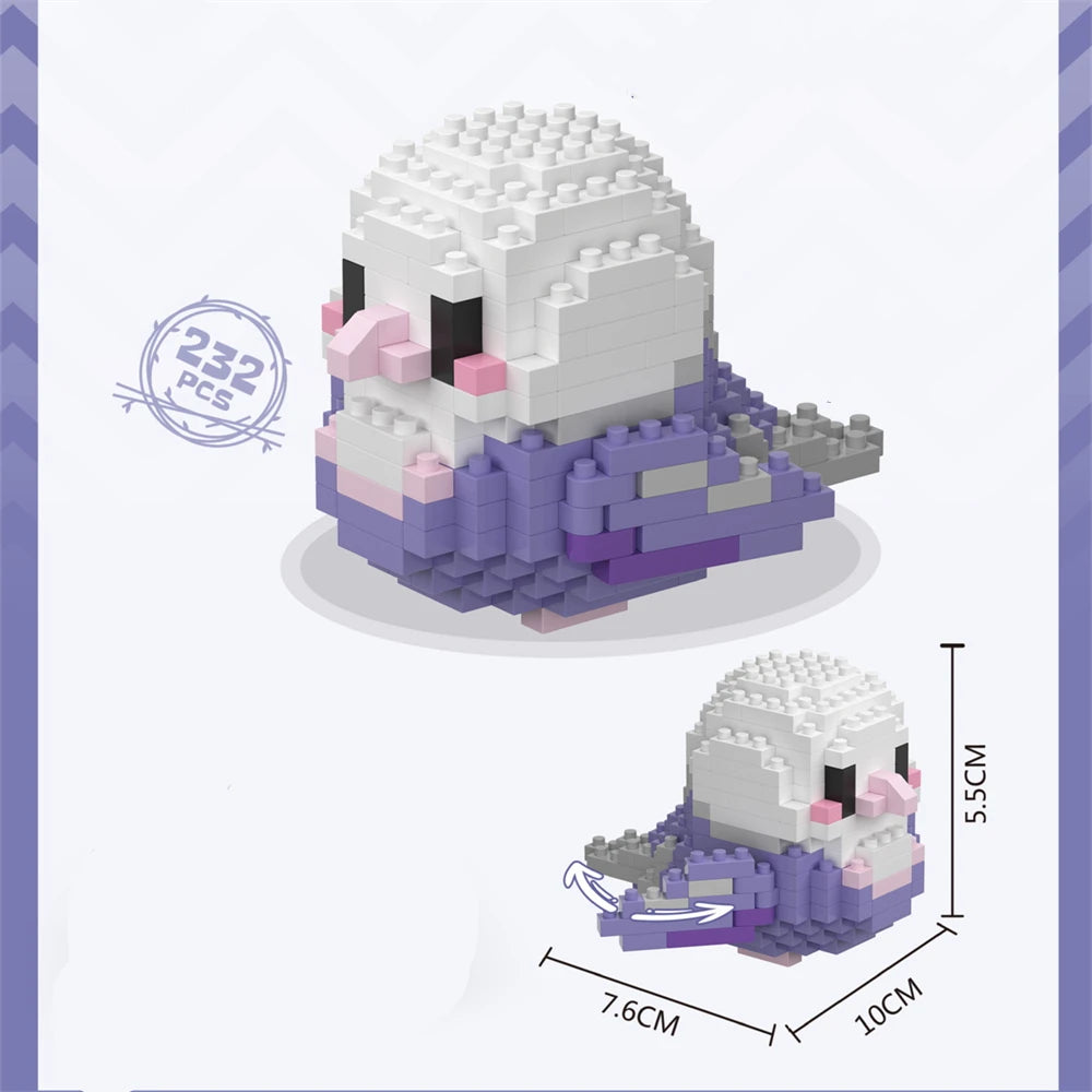 Cute Bird Building Blocks Set | Creative Educational Toy for Teens and Adults detail view
