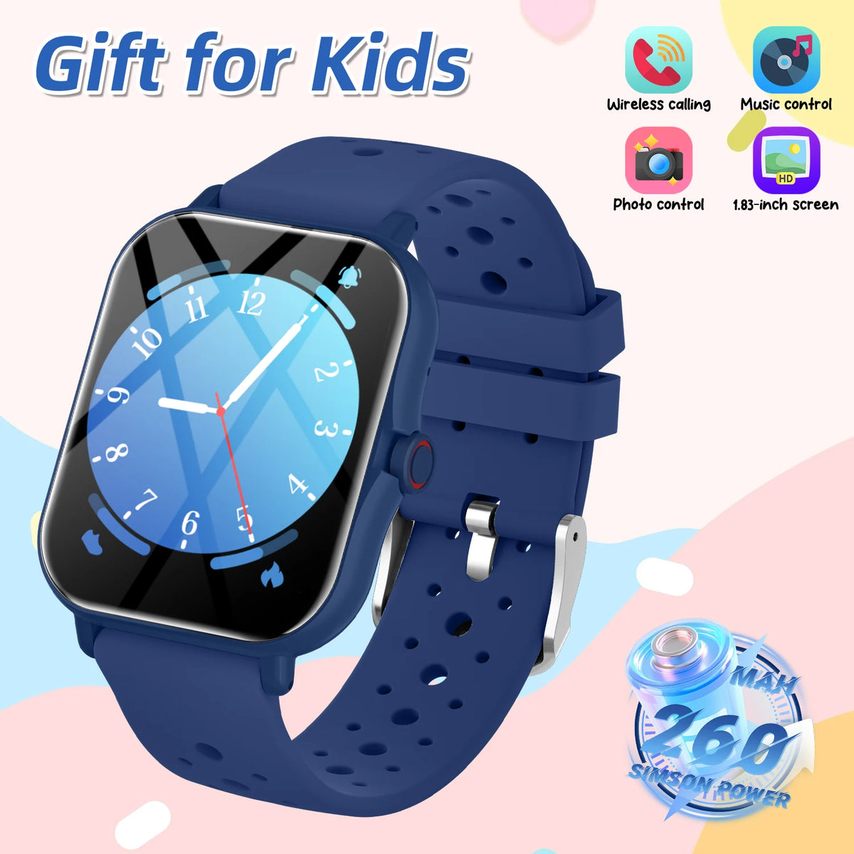 2026 Smartwatch with 1.83-Inch Screen | Bluetooth Call Fitness Tracker for Kids and A alternate view