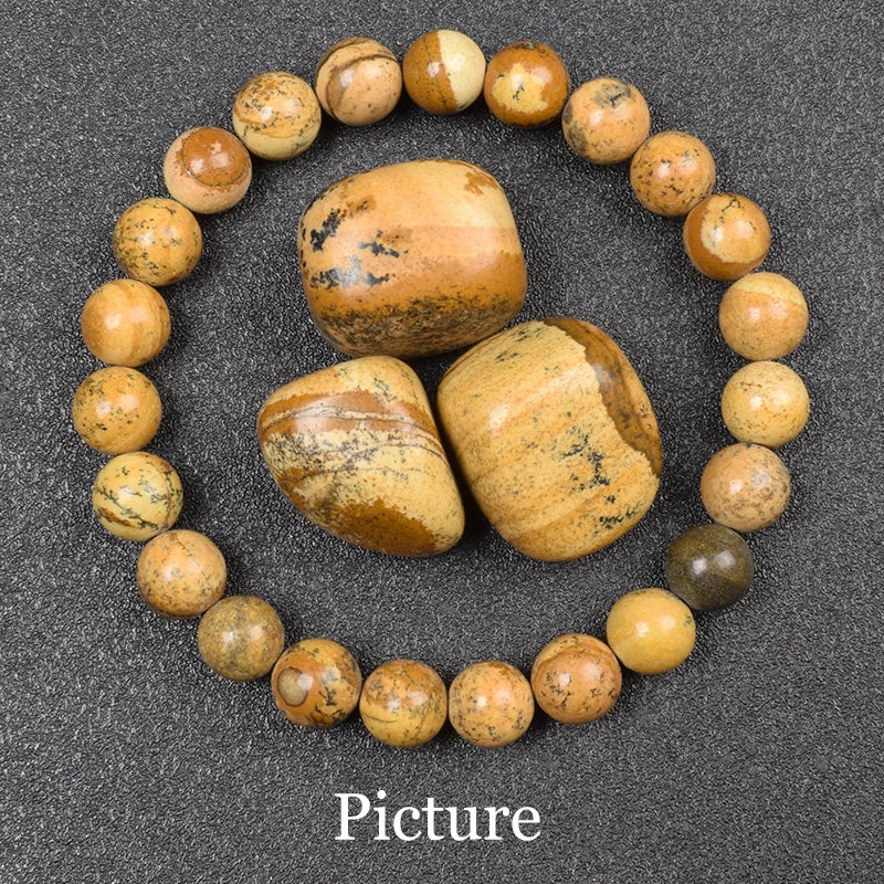 Natural Aquamarins Quartzs Beads Bracelet Women Men 6mm 8mm Sky Blue Stone Round Be additional angle