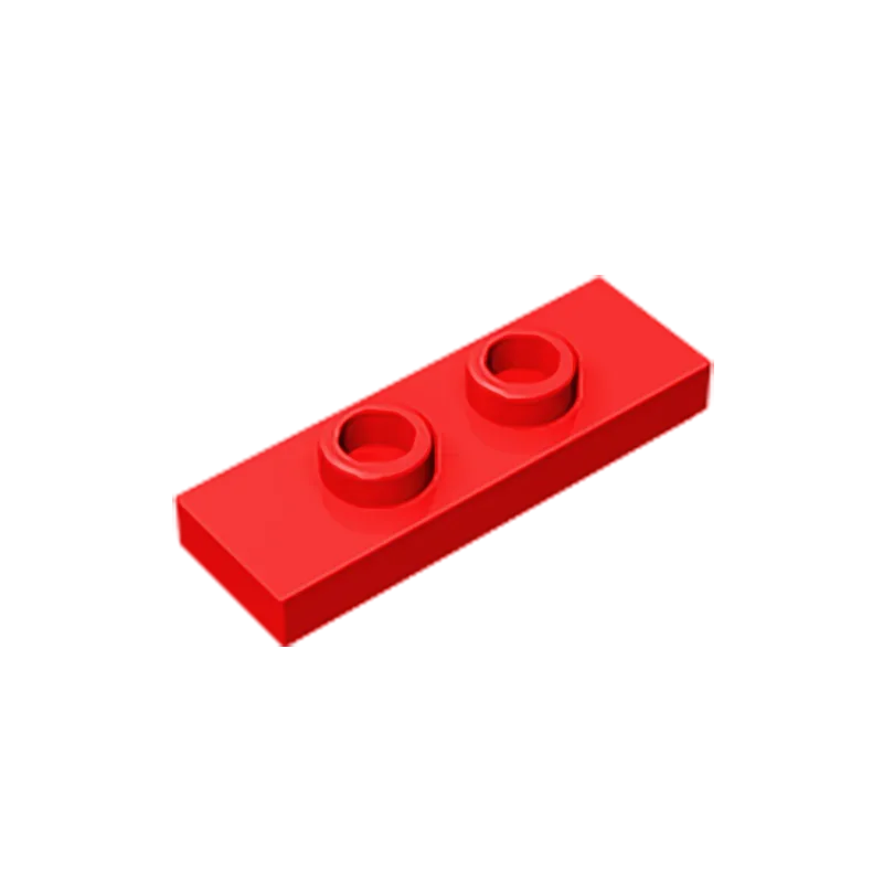 Gobricks GDS-1504 Plate, Modified 1 x 3 with 2 Studs (Double Jumper) | Compatible Buil close-up view