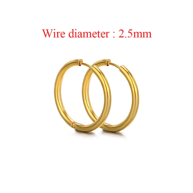 10pcs Stainless Steel Hoop Earrings Set | Fashion Huggie Earrings for Women and Men lifestyle view