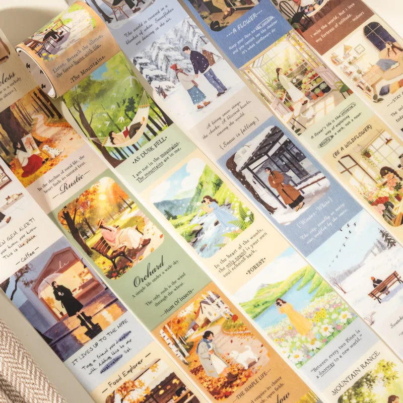 Leisure Holiday Vacation PET Die-Cut Tape Sticker Roll | 4.5x200cm for Journal Scrapb lifestyle view