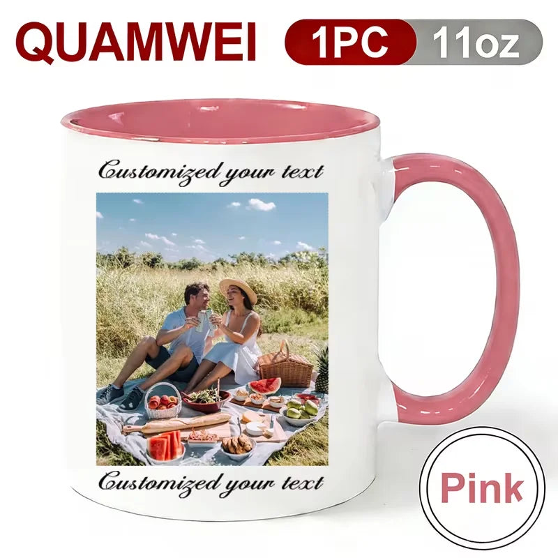 Customizable Photo Mug | Personalized Gift for Valentine's Day close-up view