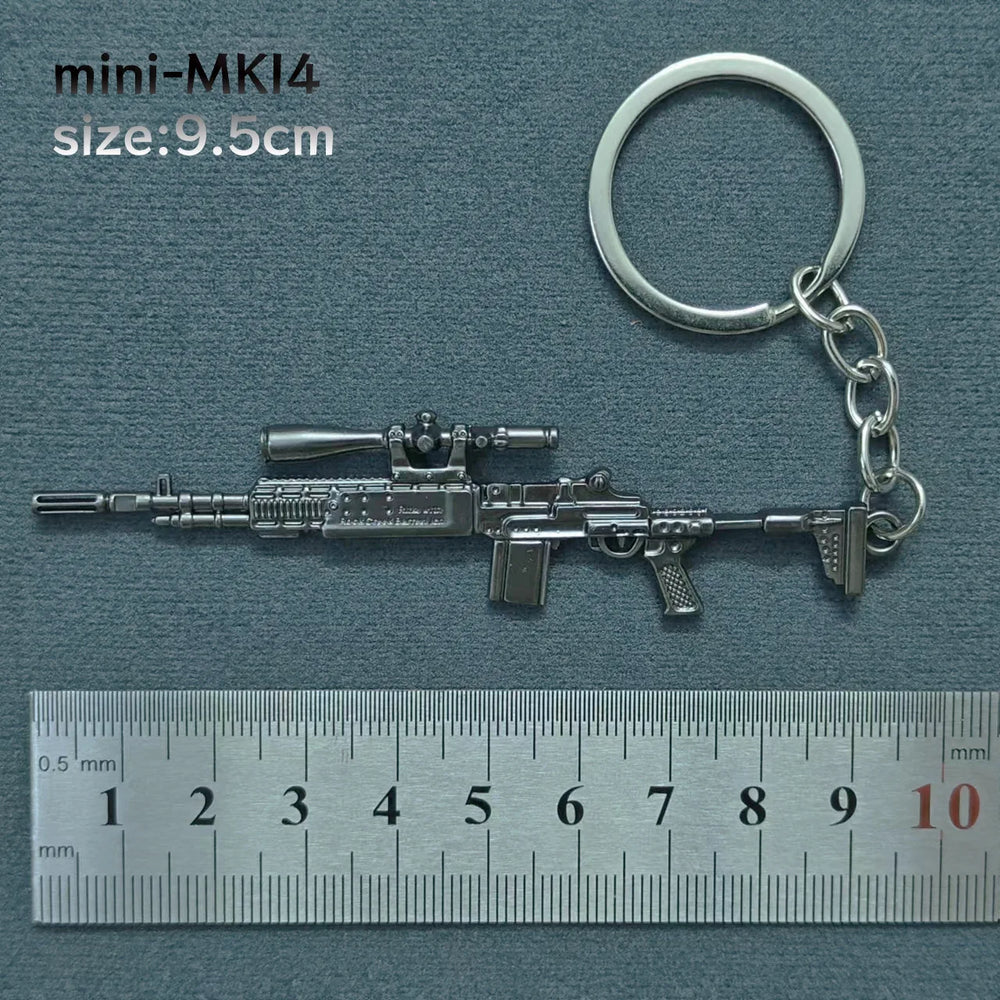 Mini Keychain Pendant Peace Elite 98k Alloy Gun Model PUBG Battlefield Boy Toy Handsome detail view