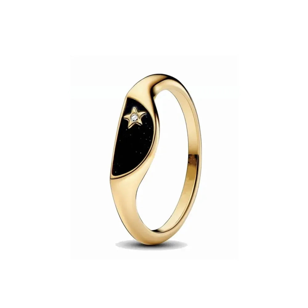 2025 Hot Selling Wholesale Gold Color Sun Heart Bow Size 6 7 8 9 Ring Rings For Trend alternate view