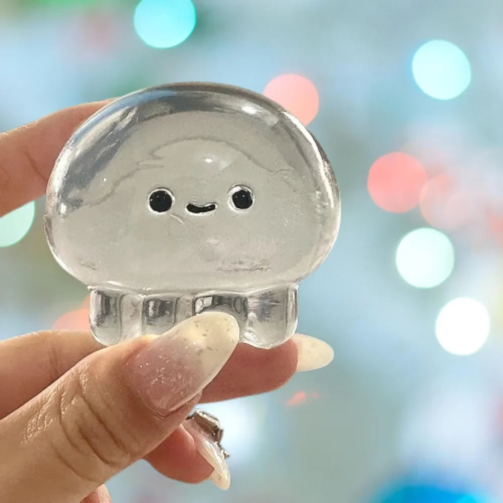 Taba Squishy Jellyfish | Kawaii Stress Relieving Sensory Fidget Toy for Anxiety and Re close-up view