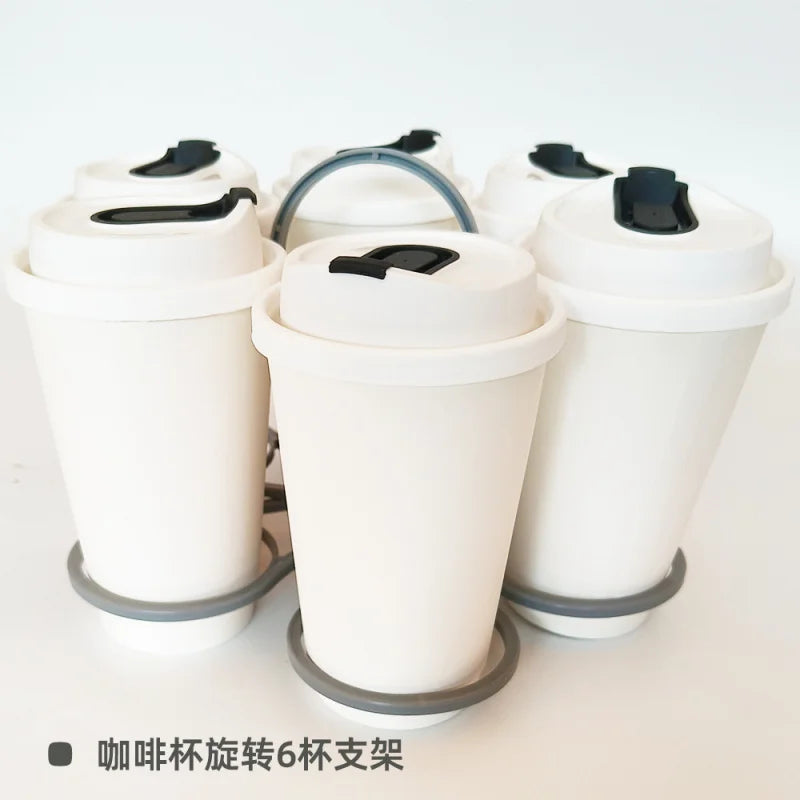 Foldable Rotatable Portable Party Wine Glass Coffee Cup Plastic Handheld Cup Holder6Crea detail view