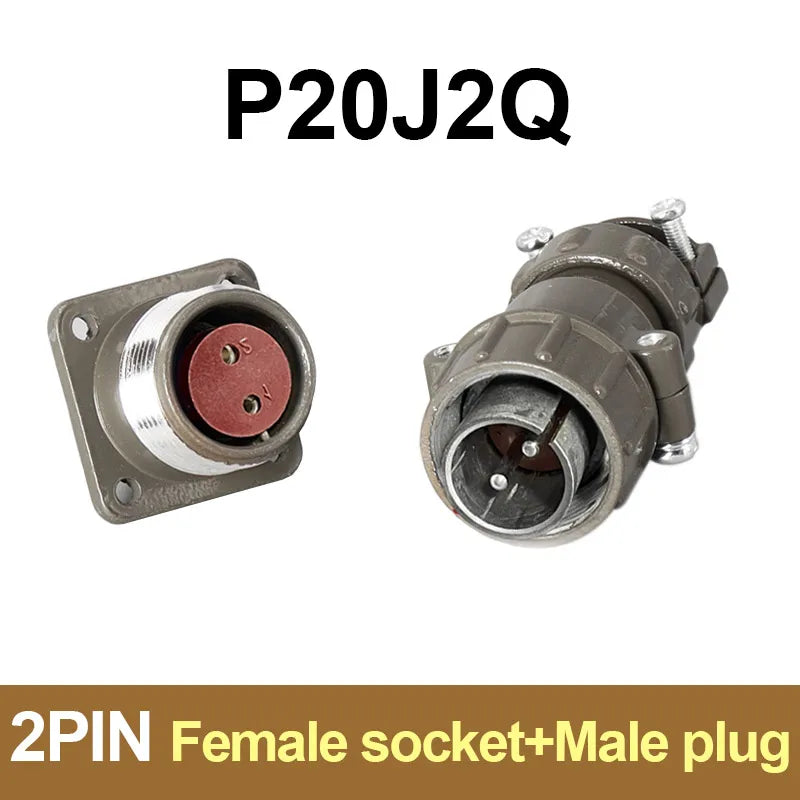 P20 Series Connector 2 3 4 5 7 Core 20mm Plug and Socket | Waterproof Circular Connector detail view