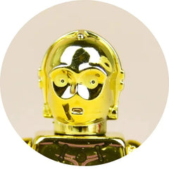 Mr Gold Building Blocks Mini Figure | Compatible Electroplate Plating Gold Chrome Acti close-up view