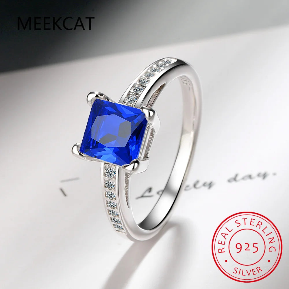 1CT 2CT Princess Cut D Vvs1 Moissanite Engagement Ring for Women Flawless Gemstone 100% detail view