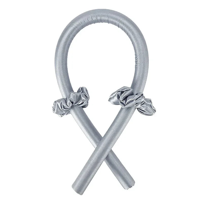 Heatless Curling Rod Headband No Heat Silk Curls Ribbon Hair Rollers Sleeping Soft Hea close-up view