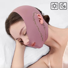 Upgraded Face Slimming Bandage | V Line Face Shaper and Chin Cheek Lifting Belt close-up view