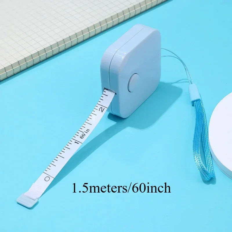 1/3/5PCS Portable Double-sided Tape Measure Retractable Mini Tape Measure for Weight Los detail view
