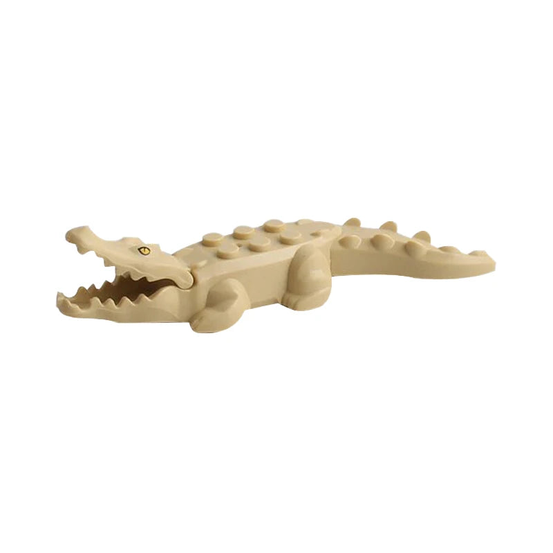 Marine Animal Building Blocks Set | Crocodile Whale Shark Octopus Snake Dinosaur Toys close-up view