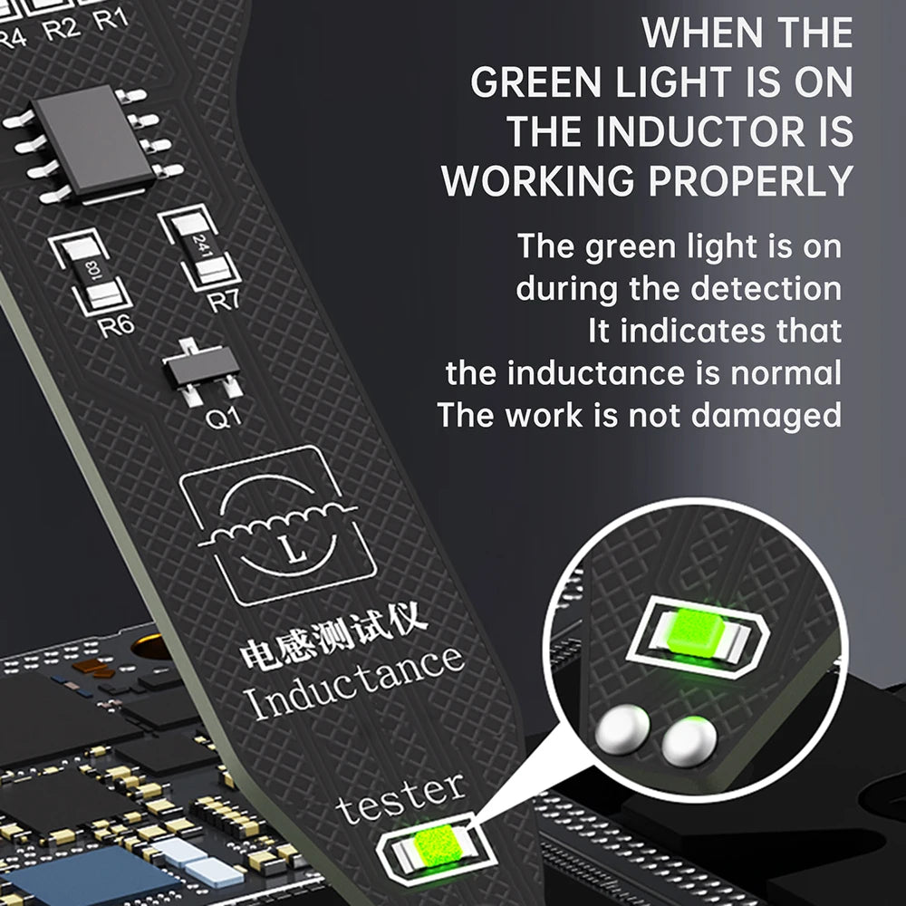 M093 Inductance Tester Motherboard Coil Tester | Inductor Detector Repair Tool with El close-up view