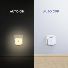 LED Night Light Plug-In with Motion Sensor | Small Wireless Night Lamp for Room Corrid close-up view