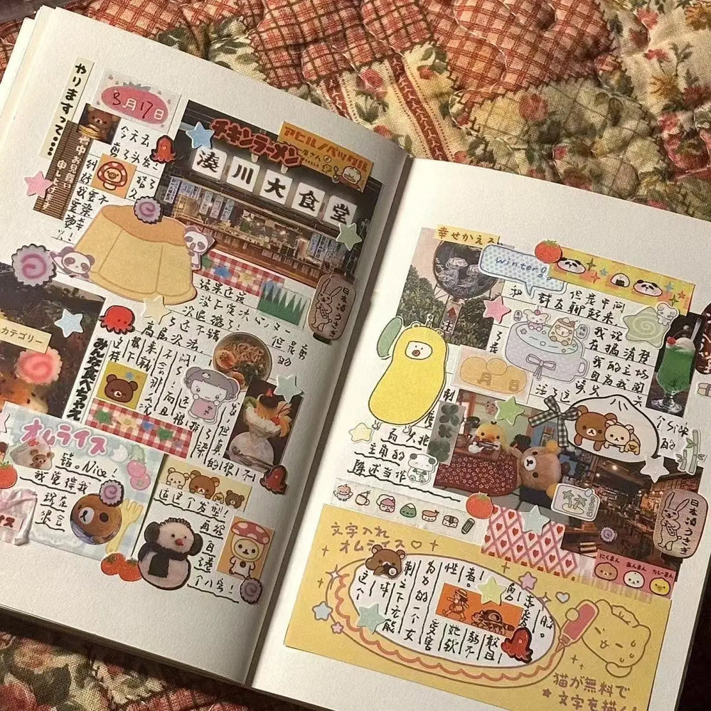 Creative Sticker Book for Diary Decoration | Japanese Style DIY Card Set lifestyle view