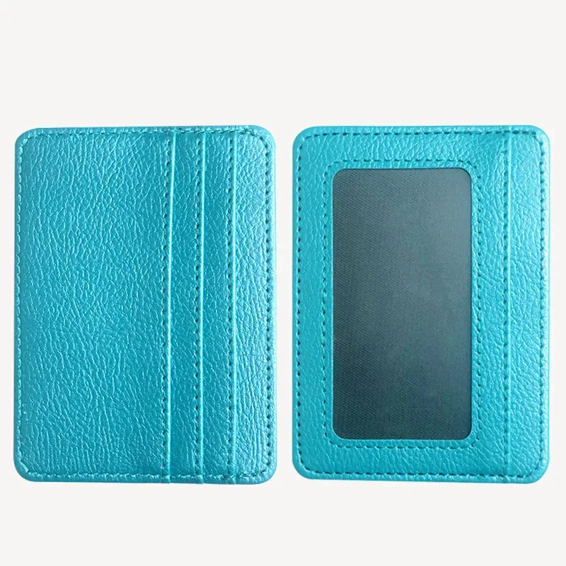 Thin PU Leather Mini Wallet | Slim Credit Card Holder for Men