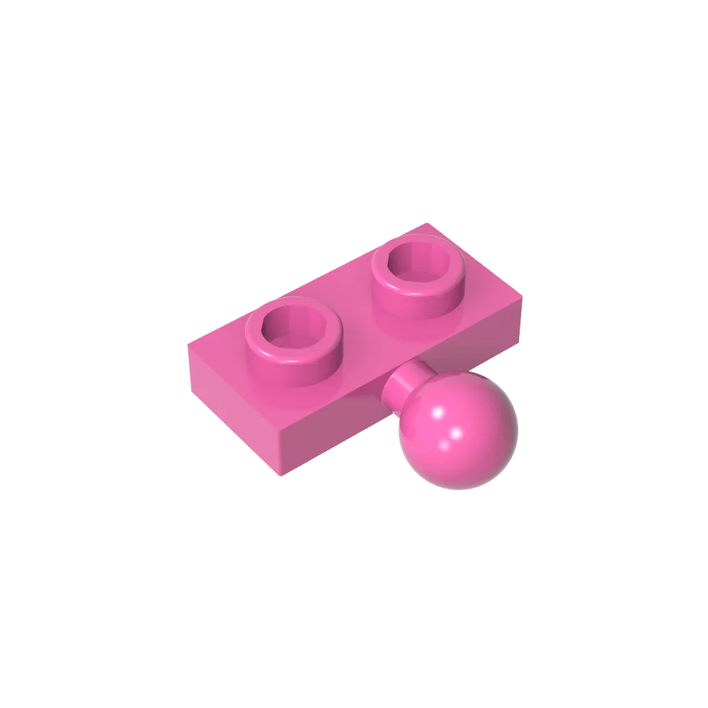 Plate, Modified 1 x 2 with Tow Ball on Side | Gobricks Building Block detail view
