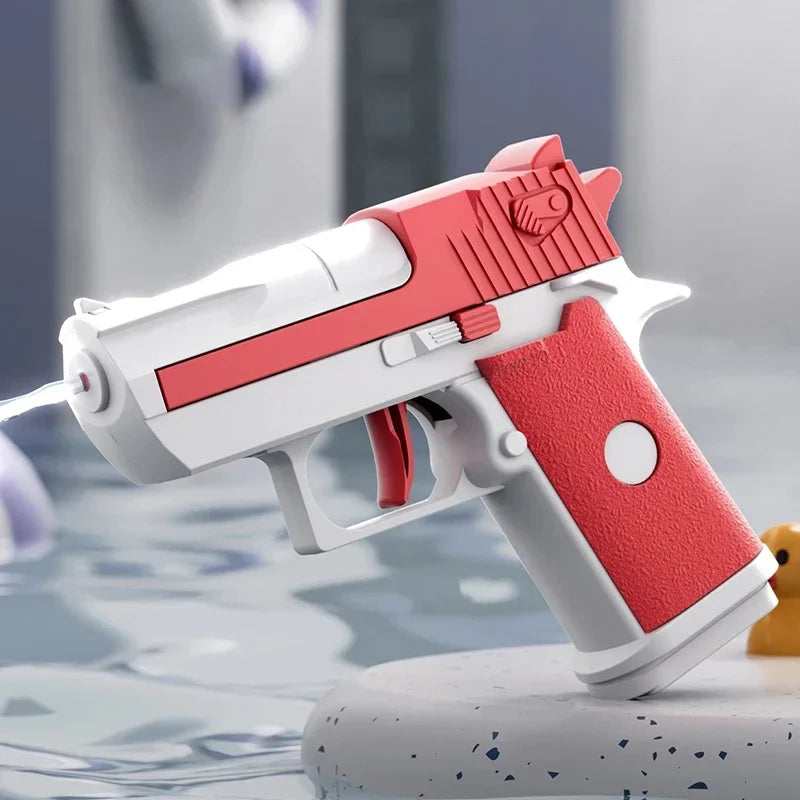 Mini Water Pistol | Mechanical Continuous Firing Water Gun for Summer Pool Shooting Fun detail view