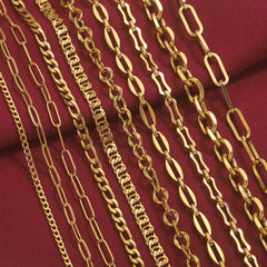 1 Meter Stainless Steel Chain Gold Silver DIY Jewelry Making Chain Necklace Bracelet C close-up view