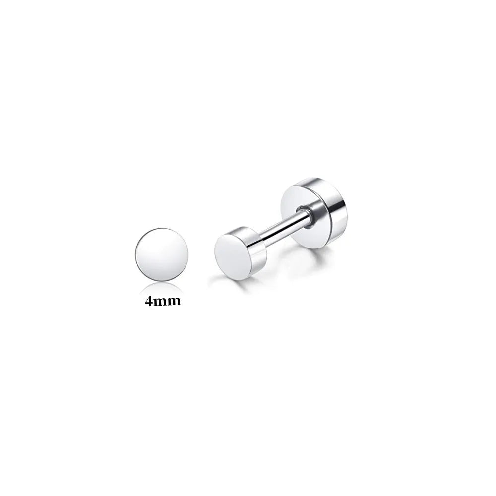 18 Pairs 14K Gold Plated Surgical Steel Screw Flat Back Stud Earrings Tiny Cartilage alternate view