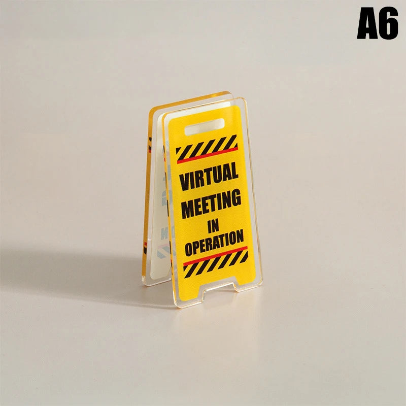 Acrylic Desk Sign "Leave Me Alone, I'm Busy" | Humorous Office Decor