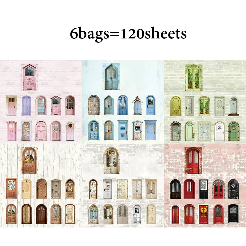 Mr.Paper Door to Dream Series White Kraft Paper Hollow Collage Cards | 20 Pack additional angle