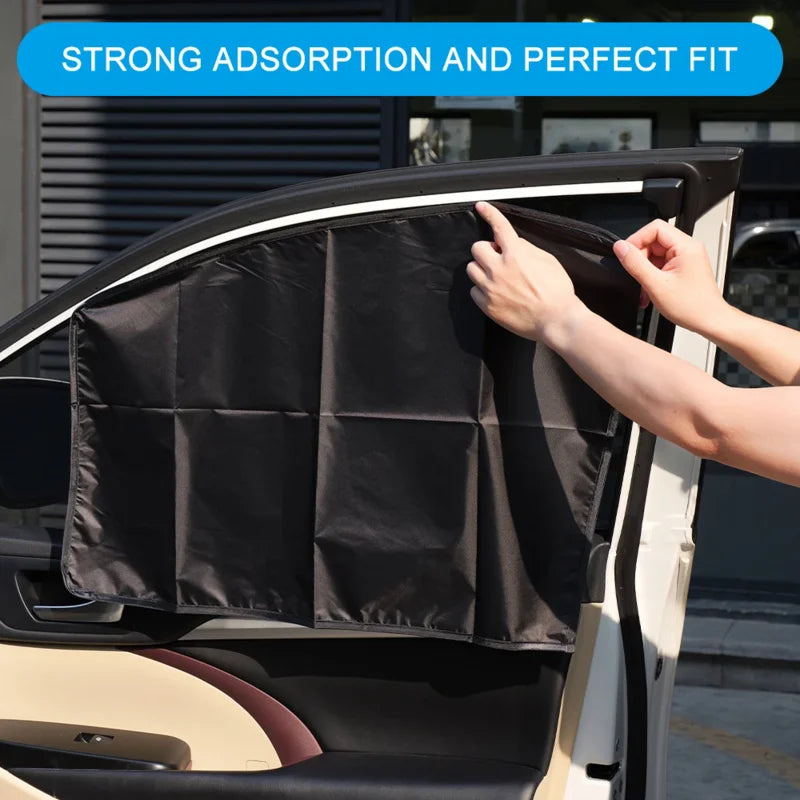 Magnetic Car Sunshade Window Sun Shade Cover lifestyle view