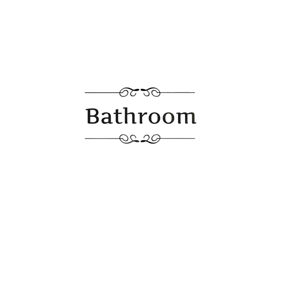French Bathroom Toilet Sign Vinyl Sticker Decal | WC Entrance Sign Door Decal for Fra lifestyle view