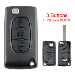 Flip Key Shell Case for Peugeot 207 307 308 407 Citroen C2 C3 detail view