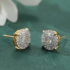 Fashion Simple Shiny Zircon Stud Earrings Helix Piercing Jewelry Flat Back Cartilage alternate view