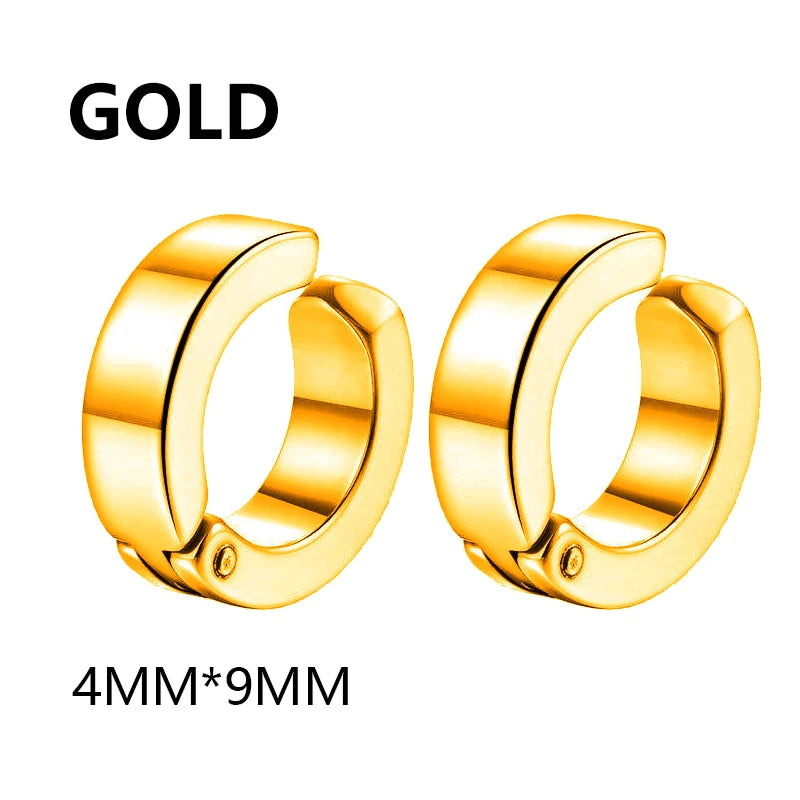1/16 Pairs Magnetic Stud Earrings Men Stainless Steel Non-Piercing Cross Dangle Hoo additional angle