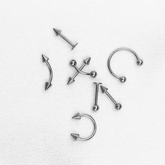 8PCS/Set Fashion Piercing Set Eyebrow Bar Lip Tongue Nose Pircing Stainless Steel Ear St detail view