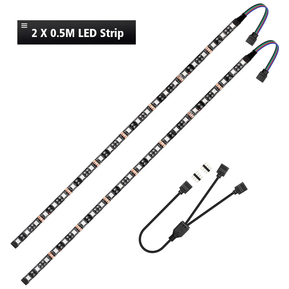 RGB Gaming LED Strip Splitter Kit | 12V Aura Sync for PC Case close-up view
