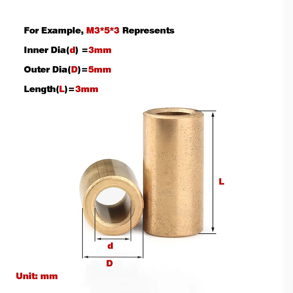 Powder Metallurgy Oil Bearing Copper Sleeve | Pure Copper Shaft Sleeve M3-M60