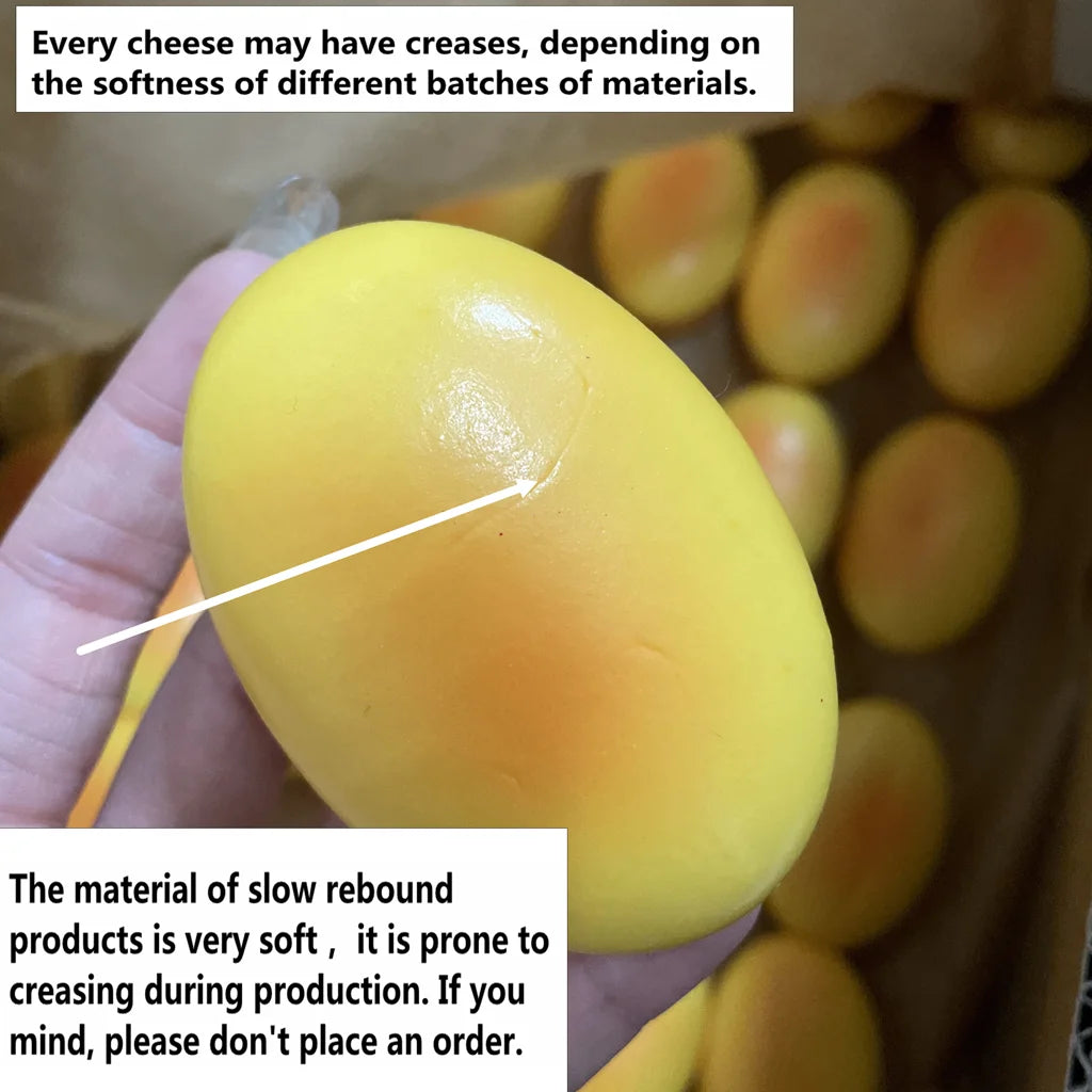 Squishy Cheese Cake Bread Toy | Slow Rising Sensory Fidget for Stress Relief additional angle