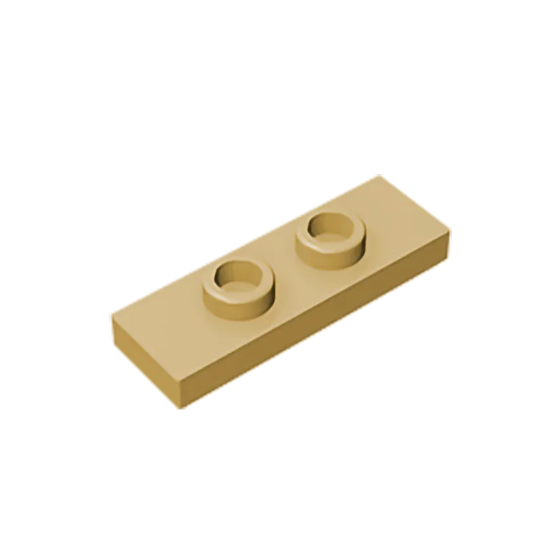 Gobricks GDS-1504 Platte, modifiziert 1 x 3 mit 2 Noppen (Doppelsprung) | Kompatibles Bausteinteil