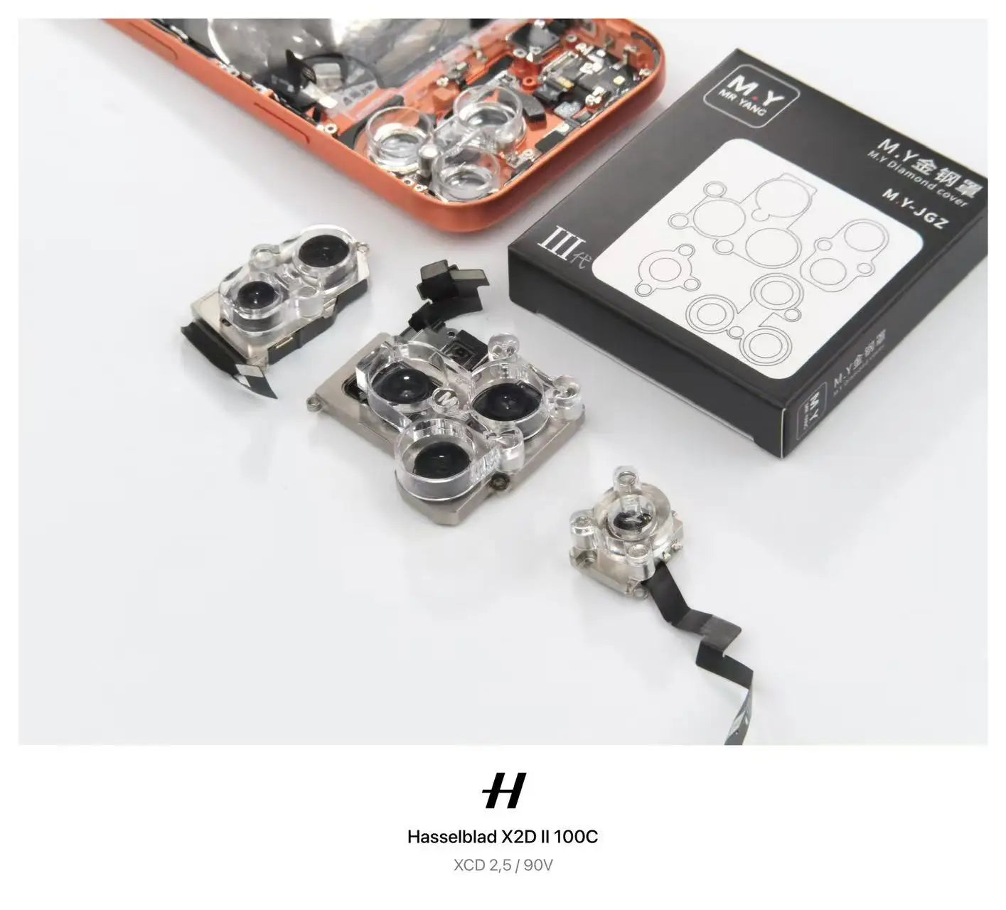 YCS Magnetic Camera Lens Cover | iPhone 16 15 14 13 Repair Protection additional angle