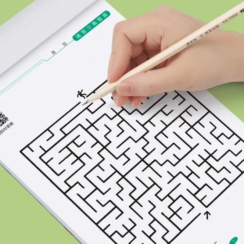 Kid's Maze Game Book Intellectual Development Educational Early Learning Toys Student Concentration