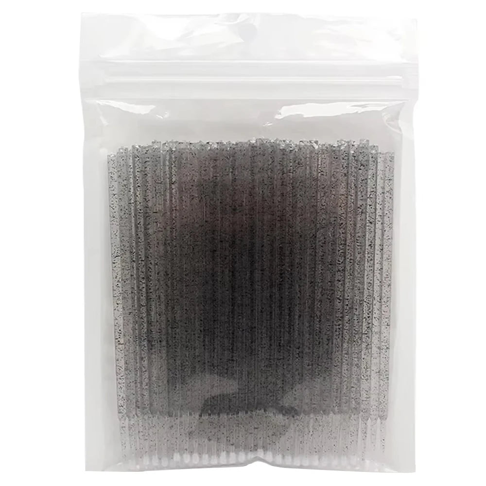 100PCS Micro Swab Applicator Eyelash Cleaning Brush Lash Extension Micro Brushes Cotton Swab Individual Eyelashes Removing Tool