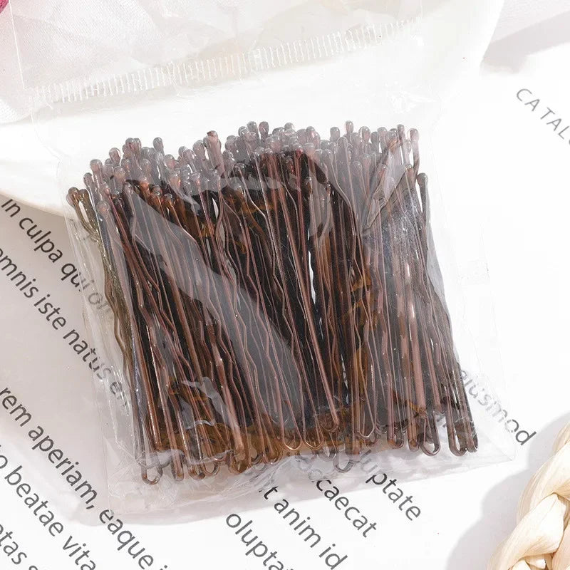 5/6/7cm Alloy Bobby Pins Barrettes U Shaped Metal Hair Pins Waved Hair Clips Bridal Hair detail view