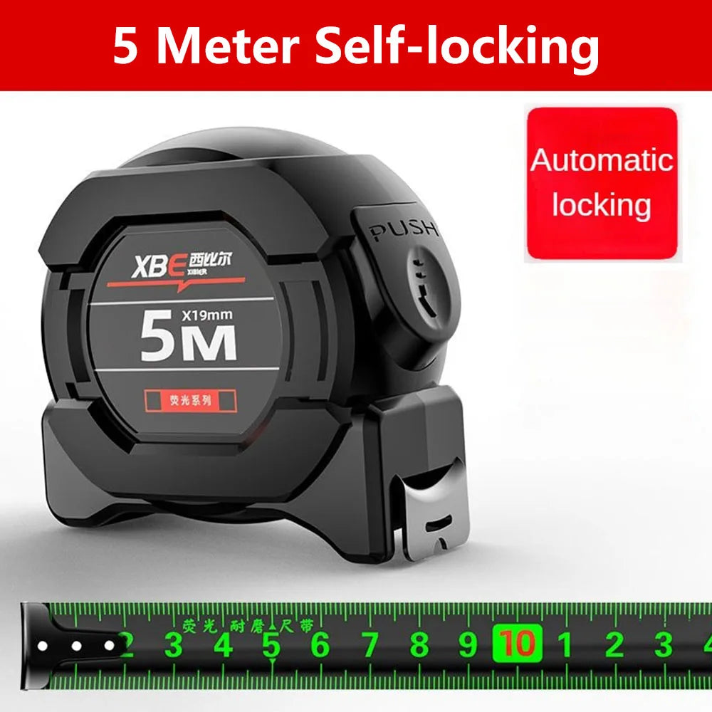 Self Locking Fluorescent Steel Tape Measure | High Precision Waterproof Measuring Too alternate view